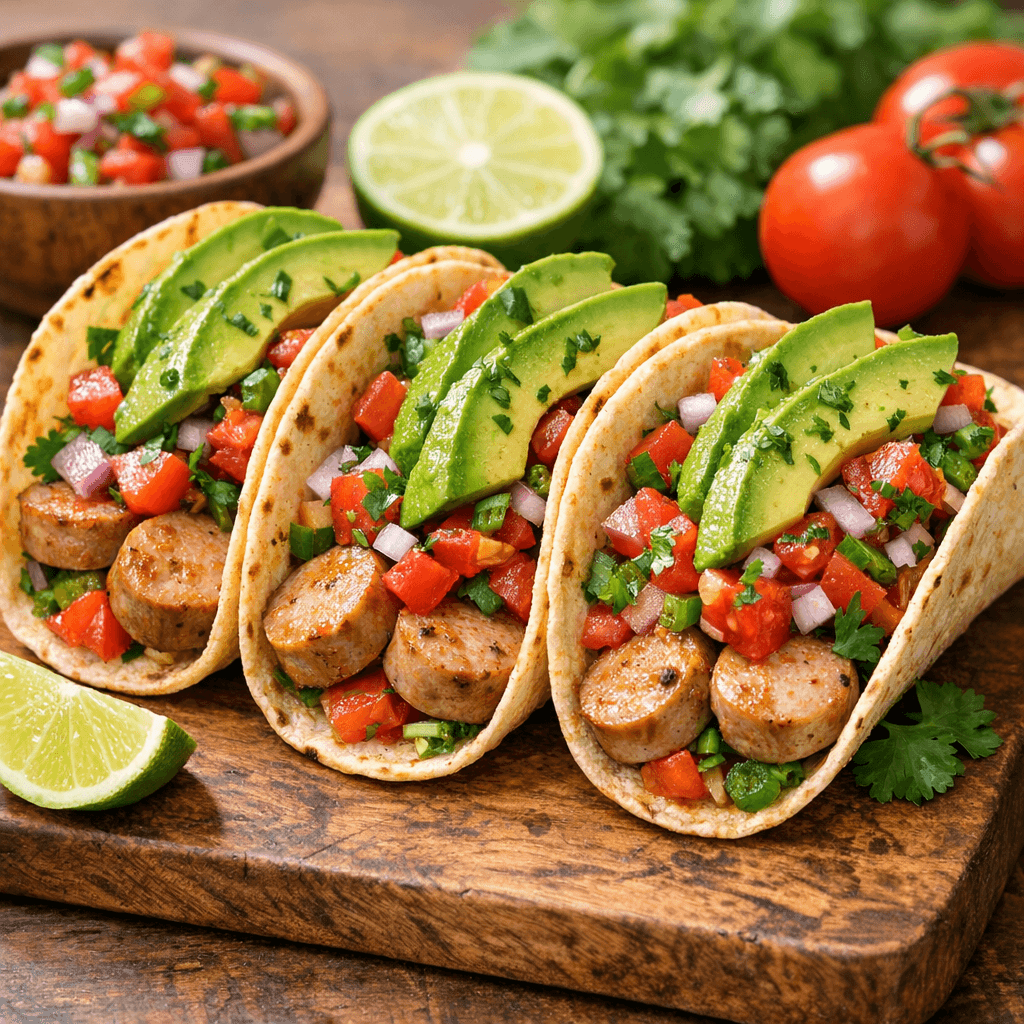 Tacos de Longaniza de Pollo